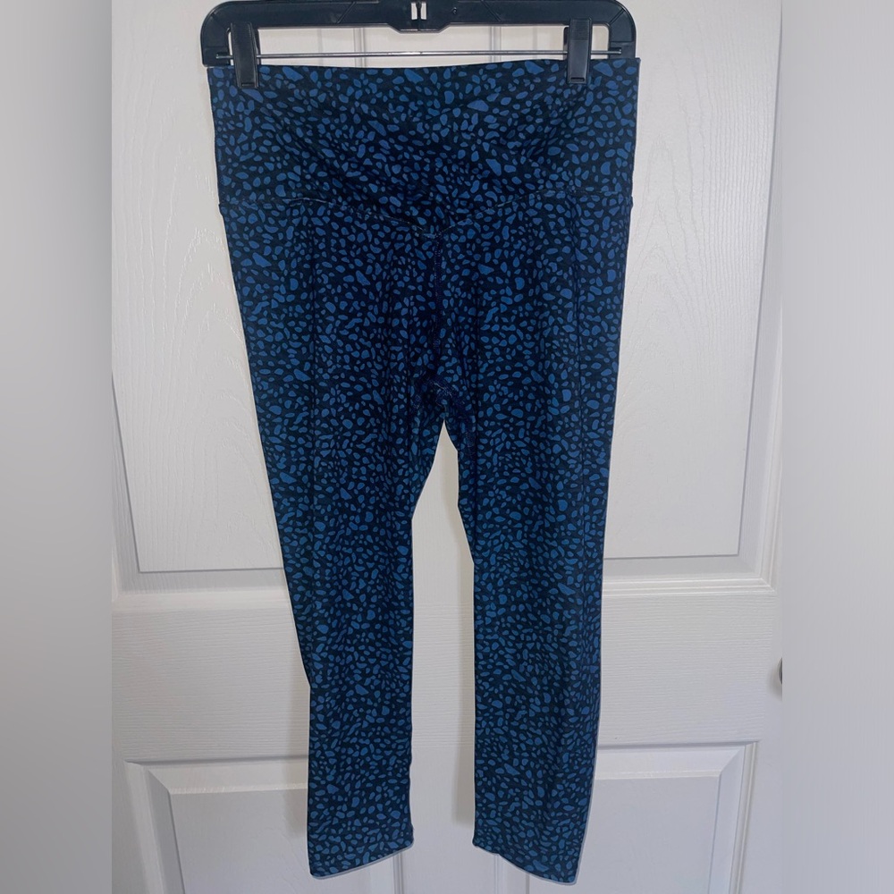 Evolution and Creation Women's Leggings in Blue and Black Animal Print